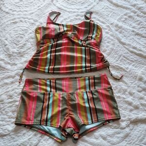Prana two-piece Striped Swimwear set